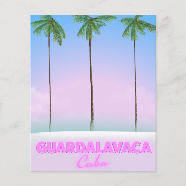 Guardalavaca Kubanisches Reiseplakat (Vorderseite)