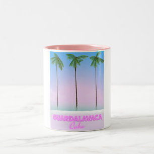 Guardalavaca Kubanisches Vintage-Reiseposter Zweifarbige Tasse