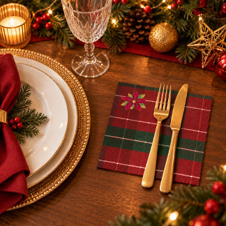 Guardanapo de Natal Xadrez Clássico Serviette