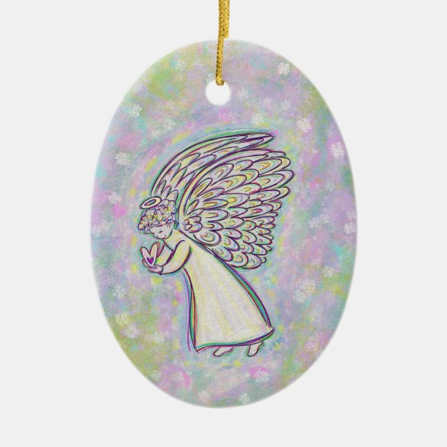 Guardian Angel Art Custom Holiday Geschenk Ornamen Keramik Ornament (Vorne)
