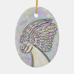 Guardian Angel Art Custom Holiday Geschenk Ornamen Keramik Ornament