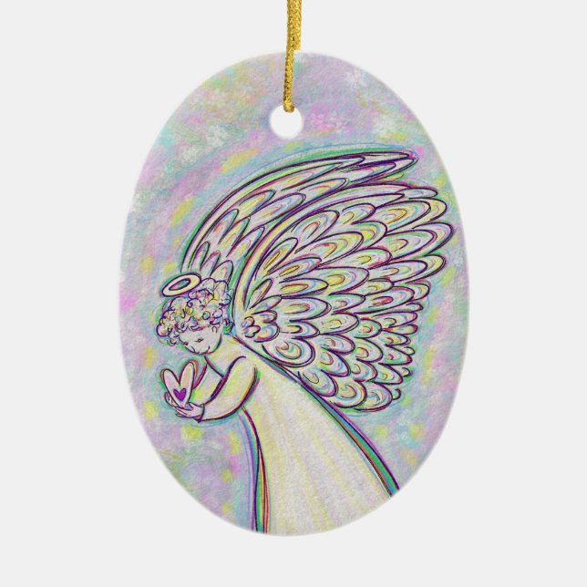 Guardian Angel Art Custom Holiday Geschenk Ornamen Keramik Ornament (Vorne)