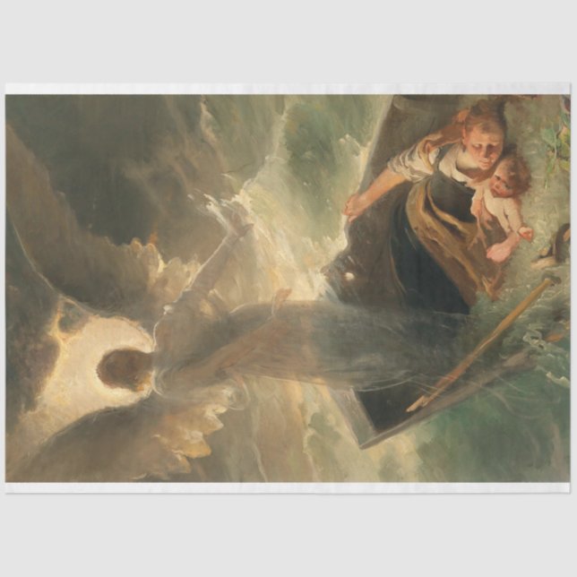 Guardian Angel Artwork Art Decoupage Seidenpapier (Vorderseite)