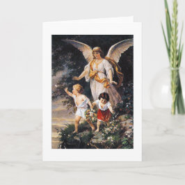 GUARDIAN ANGEL Bernhard Plockhorst 1886 Karte