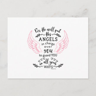 Guardian Angel Bible Scripture Verse Postkarte