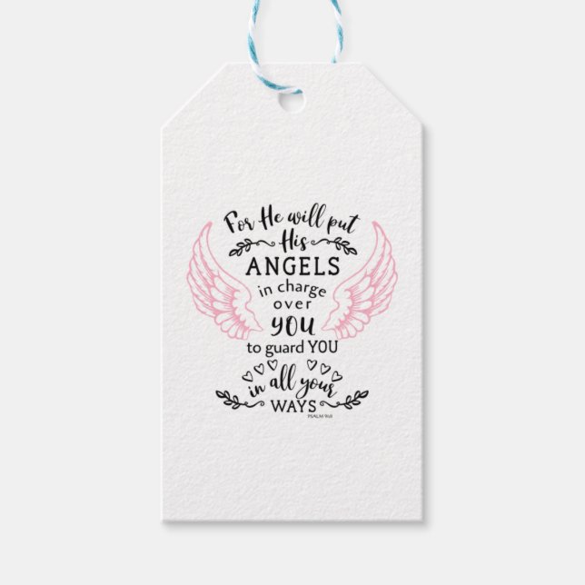 Guardian Angel Bible Verse Psalm 91 Geschenkanhänger (Vorderseite)