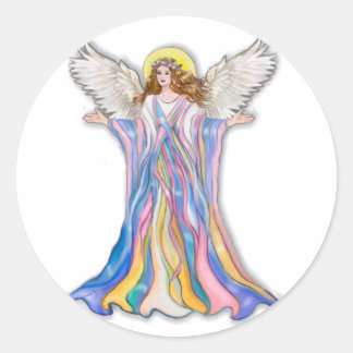 Guardian Angel Blessing Runder Aufkleber