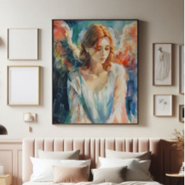 Guardian Angel Christianity Watercolor Fotodruck