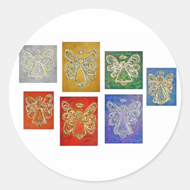 Guardian Angel Color Series Art Custom Stickers (Vorderseite)