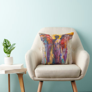 Guardian Angel Colorful Expressionismus Kissen