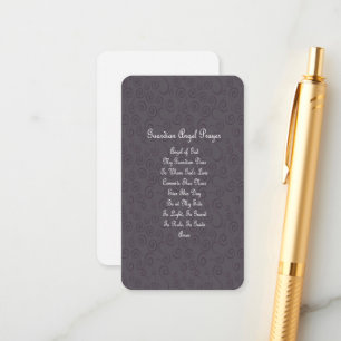 Guardian Angel Gebet Charcoal Gray Begleitkarte