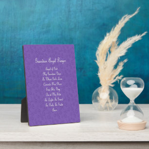 Guardian Angel Gebet Lila Fotoplatte