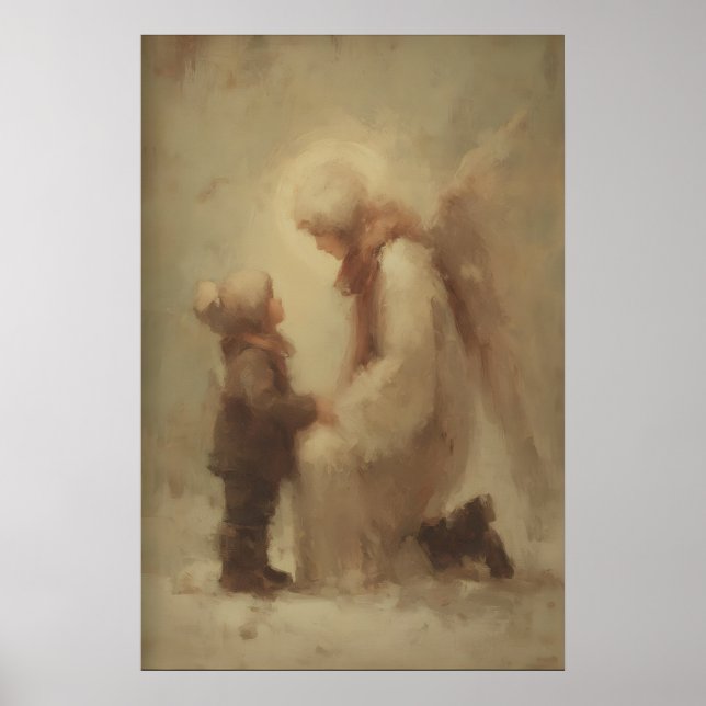Guardian Angel Guiding Child, Christian Family Poster (Vorne)