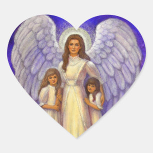 Guardian Angel Heart Sticker
