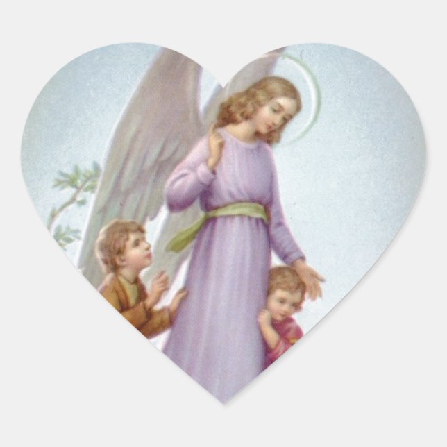 Guardian Angel Herz-Aufkleber (Vorderseite)