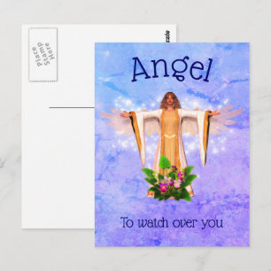 Guardian Angel Inspirational Postcard Postkarte