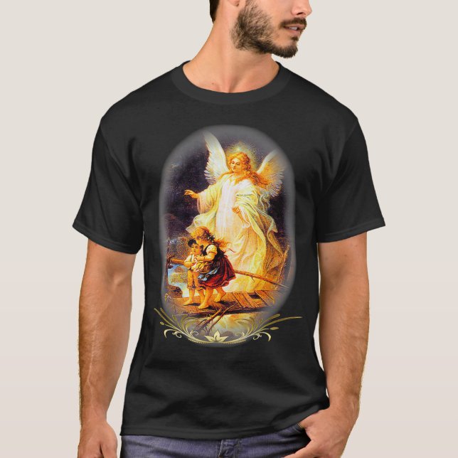 Guardian Angel    katholisches Gebet auf der Rücks T-Shirt (Vorderseite)