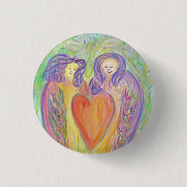 Guardian Angel Liebe Hört Lapel Button-Buttone Button (Vorderseite)