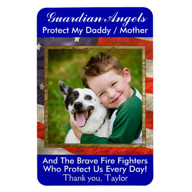 Guardian Angel - Magnet für Feuerwehr (Vertikal)