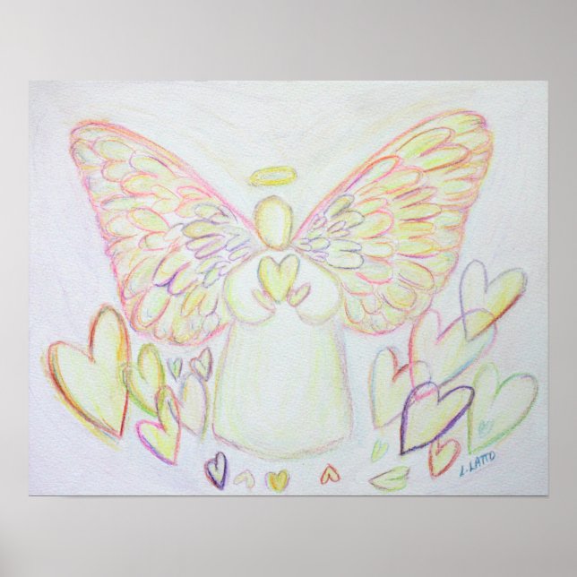 Guardian Angel of Hearts Art Poster Print (Vorne)