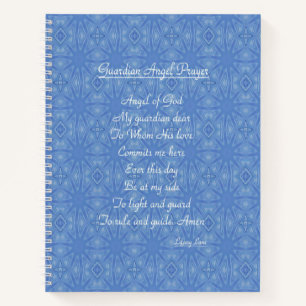 Guardian Angel Prayer Blue Notizbuch