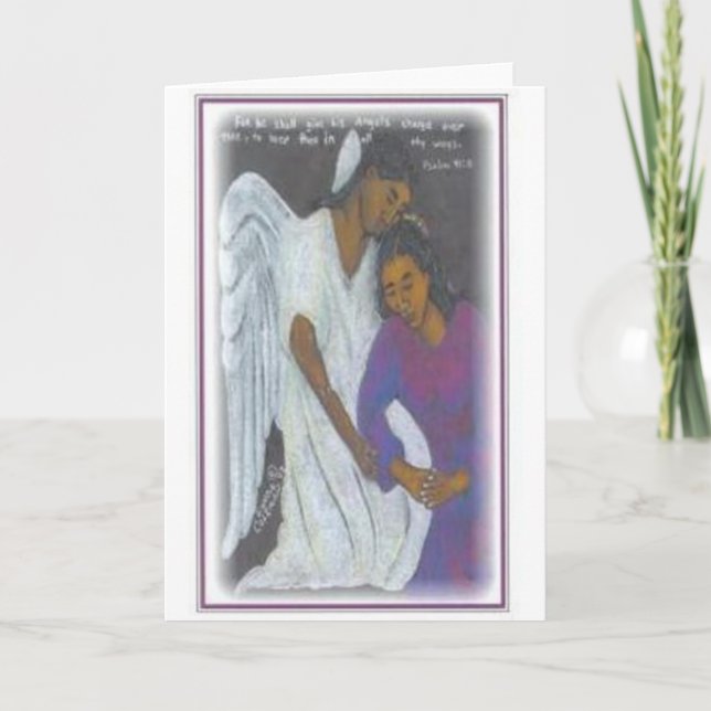 Guardian Angel (Psalm 91:11) Karte (Vorderseite)