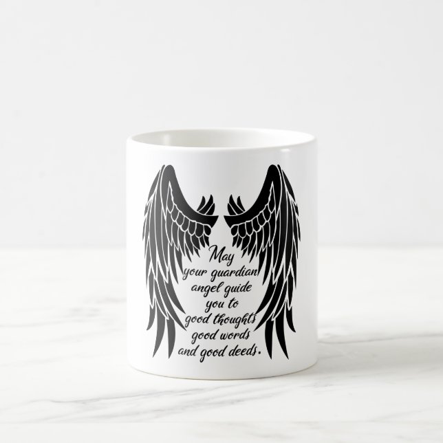 Guardian Angel Quote/Engel Wings Kaffeetasse (Mittel)