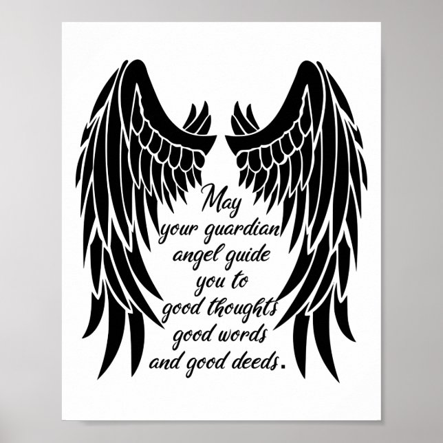 Guardian Angel Quote Poster (Vorne)
