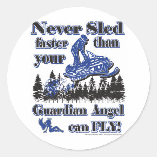Guardian-Angel Runder Aufkleber