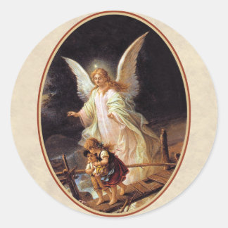 Guardian Angel Runder Aufkleber