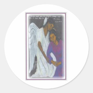 Guardian Angel Runder Aufkleber