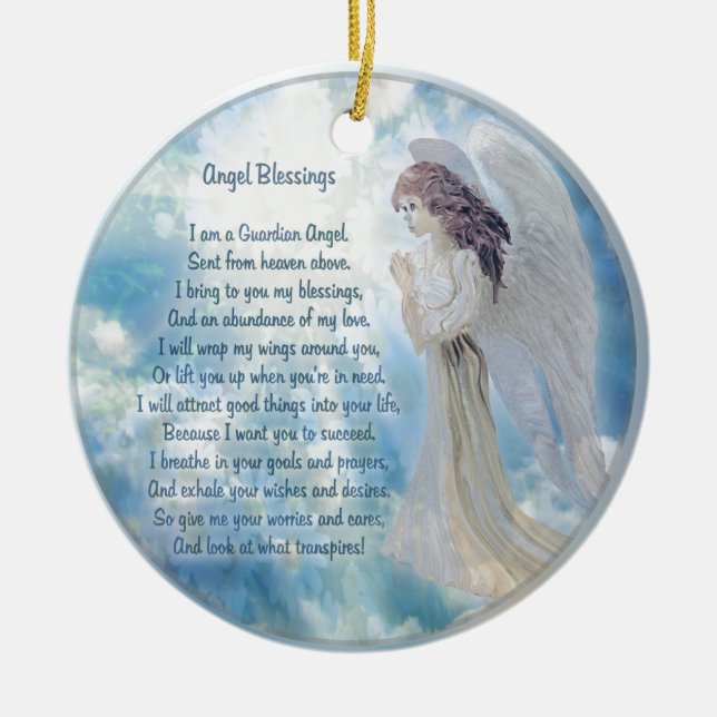 Guardian Angel Segings Keramik Ornament (Vorne)