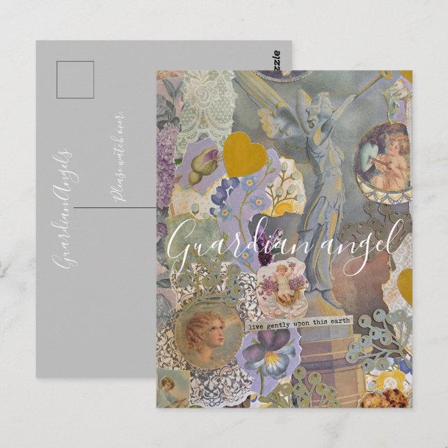 Guardian Angel Send Protection Postcard Postkarte (Vorne/Hinten)