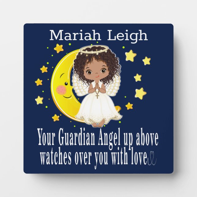 Guardian Angel Tabletop Plaque mit Easel Fotoplatte (Vorderseite)