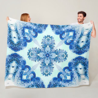 Guardian Angel Vintag Cross Grunge Muster Fleecedecke