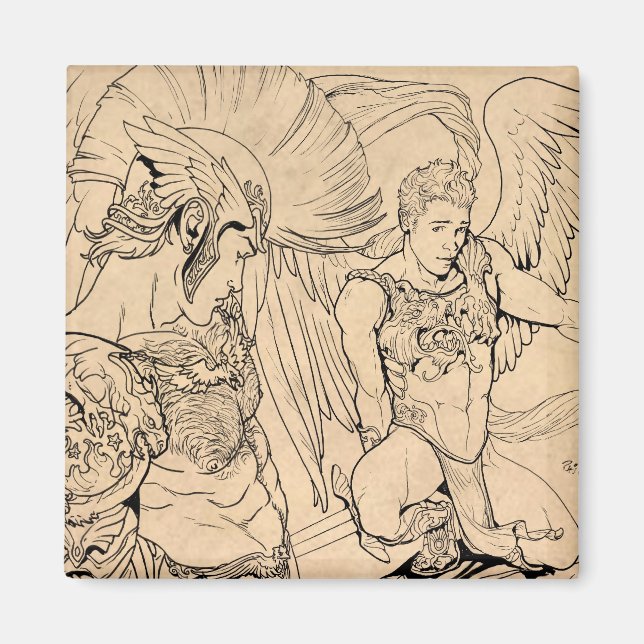 Guardian Angel von Joe Phillips Magnet (Vorne)
