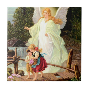 Guardian Angel Watching over Children Bridge Fliese