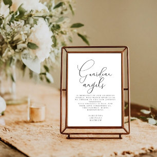 Guardian Angels Love Memory Wedding Sign Poster