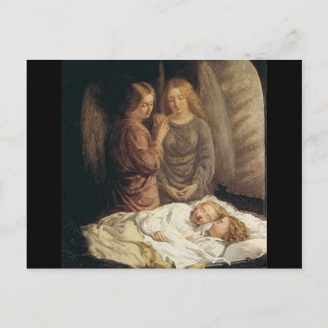 Guardian Angels Weihnachtspostkarte Feiertagspostkarte (Vorderseite)