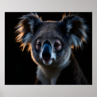 Guardian Calm Koala – Kinofilmisches nächtliches W Poster