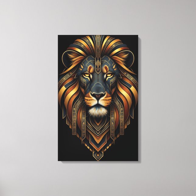Guardian Lion Abstract Wall Art Leinwanddruck (Vorderseite)