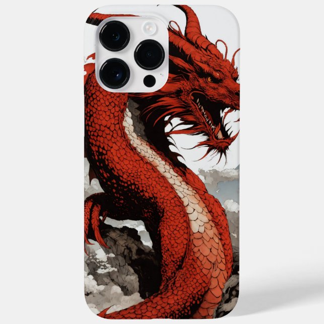 : "Guardian of Elegance: Dragon-Themed iPhone Case (Rückseite)