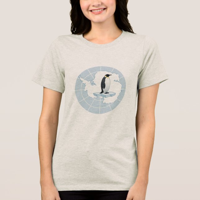 Guardian of the South Pole Antarctica Flag Tri-Blend Shirt (Vorderseite)
