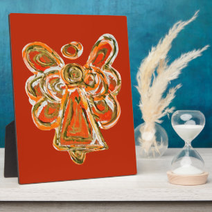 Guardian Orange Angel Malerei Kunstgift Plaque Fotoplatte