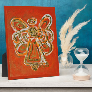 Guardian Orange Angel Malerei Kunstgift Plaque Fotoplatte
