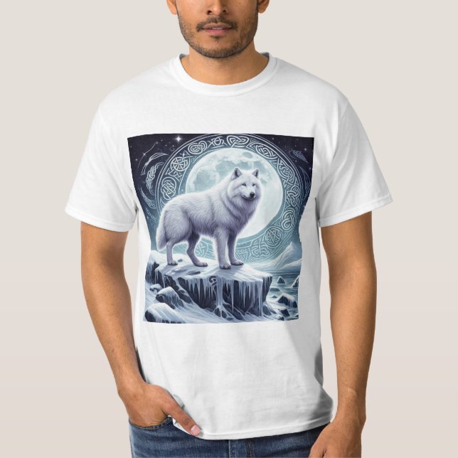 Guardianes del Ártico: Lobo Céltico T-Shirt (Vorderseite)