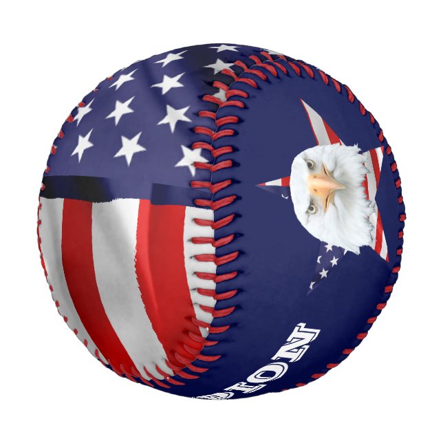 Guarding Bald Eagle, The American Flag, Star Baseball (Schrägansicht)