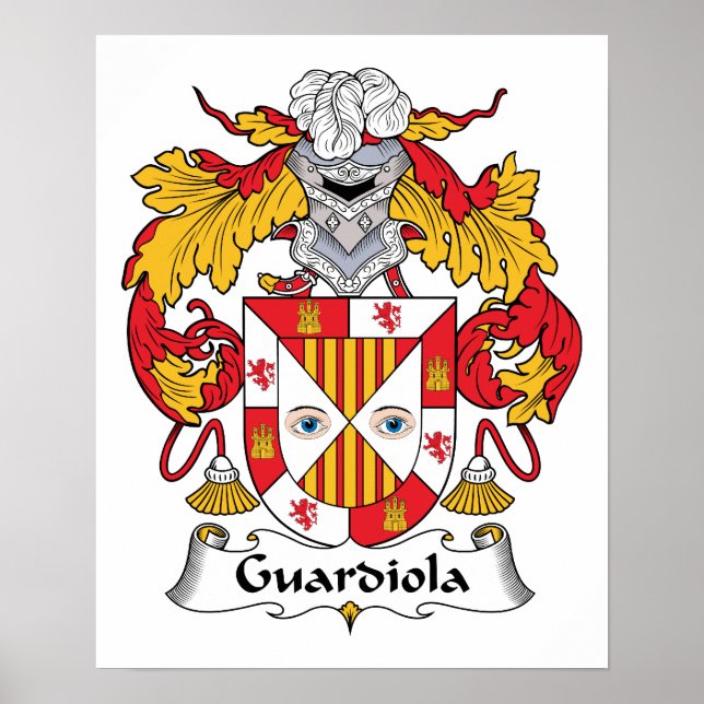 Guardiola Familienwappen Poster (Vorne)