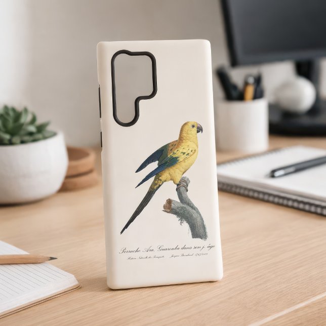 Guarouba dans söhns jüdisches Alter / Sonnenparake Samsung Galaxy Hülle (Guarouba dans sons jeune age / Sun parakeet. Samsung Galaxy S22 Ultra Case)