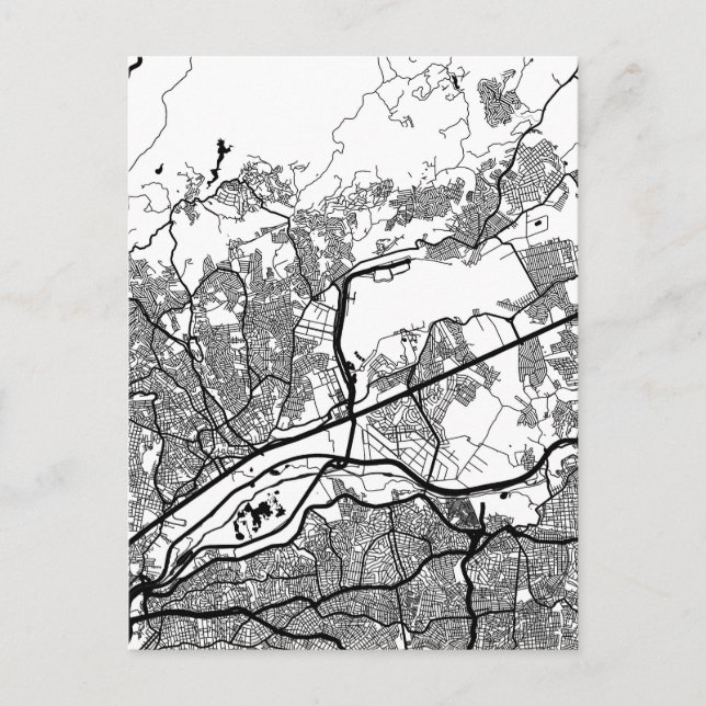 Guarulhos Brazil Map Postkarte (Vorderseite)